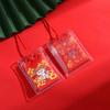 Bolsita de Amuletos de Dibujos Animados de Año Nuevo Bolsa Vacía Bordada Talismán de Paz Bolsa de Bendición Bolsa de Bolsillo Portátil