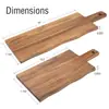 Tabla de cortar de madera maciza para queso tabla de cortar para el hogar con mango plato para frutas pequeño bistec postre