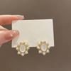Pendientes de perlas con lazo de estilo coreano, recién llegados en verano, de alta gama, con un toque de celebridad de Internet, elegantes, con aguja de plata S925.