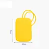 Multicor em estoque Etiqueta de Bagagem de Silicone com Cordão Anti-perda Etiqueta de Identificação para Mala Bolsa