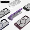 Adequado para Iphone16Pro Max Capa de Celular Magnética com Pintura Metálica e Sensação de Pele Apple 16 Suporte Quadrado Inclinado Capa para Celular