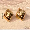 Brincos de Tarraxa de Aço Inoxidável Banhados a Ouro em Alta Venda Brincos de Folha de Aço Inoxidável Personalizados Brincos de Folha Banhados a Ouro da Moda de Luxo Leve