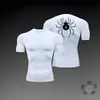 Camiseta Ajustada de Manga Corta con Estampado de Moda Transfronteriza Talla Europea para Deportes, Running, Atletismo, Entrenamiento de Fitness y Ropa Interior