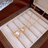 Colar de Clavícula Geométrico com Pérolas de Água Doce Simples Vintage Banhado a Ouro Real Colar Elegante de Alto Padrão Francês de Nicho para Mulheres