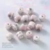 Accesorios DIY Columna Corta Pequeña Cuentas Cerámicas Pulsera Accesorios Cuentas Cubo Pulsera Collar Material Hecho a Mano Cuentas Cerámicas