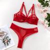 Explosões sexy roupa íntima ultra-fina malha de duas peças oco pequeno sexy perspectiva terno Europa e Estados Unidos transfronteiriço comércio exterior fornecimento