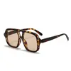 Gafas de Aviador Estilo Nuevo para Hombres y Mujeres, Modernas de Montura Grande Anti-UV Doble Puente Gafas de Sol, Gafas de Sol Europeas y Americanas Transfronterizas
