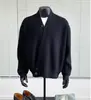 Suéter Cardigan Masculino de Outono Cor Sólida Versátil para Adolescentes, Casaco de Tricô Casual e Luxuoso