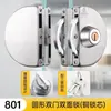 Fechadura para porta de vidro, fechadura para porta de correr de vidro, instalação sem furos, aço inoxidável 304, conjunto completo para portas simples ou duplas