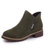Botas Martin de algodón para otoño e invierno 2024, botas cortas para mujer, de piel esmerilada, zapatos de mujer para estudiantes, botas de mujer con suela gruesa y tacón medio.