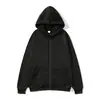 Cárdigan con capucha unisex de comercio exterior europeo y americano, sudadera con cremallera, ropa deportiva de color liso, top holgado de forro polar para otoño e invierno