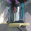 Corte de Cabello al Aire Libre Soporte Retráctil Espejo HD Cesta Kit Completo Puesto de Mercado Nocturno Corte Rápido Esquina de la Calle Herramientas de Peluquería