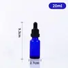 Botellas dispensadoras de esencia cosmética líquida portátiles al por mayor del fabricante, Botellas vacías, Botellas gotero de vidrio ámbar transparente para aceites esenciales
