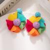 Pendientes de Malla de Hada de Moda Aguja de Plata Pendientes Exagerados Estilo Vacaciones Junto al Mar Pendientes de Ambiente Fresco y Dulce Pendientes de Flores
