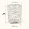 Suporte de Velas de Vidro com Relevo de Bolinhas Vela Perfumada Pérola Copo Ornamentação de Velas para Mesa de Casamento Hotel Festa
