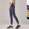 Leggings Deportivos Lulu Estilo Europeo y Americano para Fitness, Pantalones de Yoga Levanta Glúteos Color Durazno para Mujer, Pantalones de Yoga Ajustados de Cintura Alta con Sensación de Segunda Piel