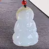 Jade Birmano Natural Grado A Marca Zorro Tigre Qilin Personaje Bodhisattva Colgante Forma de Calabaza Barato Exhibidor de Puesto Suministro