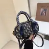 Bolso de Hombro Cruzado Jacquard de Sarga Impreso D Brand para Bolos Bolso de Mujer Casual Versátil Gran Capacidad Transfronterizo