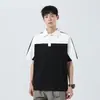 Camisa Polo de Rayas con Cuello y Manga Corta para Hombre, Camiseta Casual Resistente