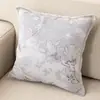 Almofada Jacquard de Veludo Estilo Vintage Cremoso para Sofá Sala de Estar Almofada de Costas Luxo Leve Retro Travesseiro de Cabeceira Pousada Folhas