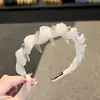 Tiara de Cabelo Ondulada com Renda Plissada e Strass para Mulheres 2026 Novo Estilo com Dentes, Antiderrapante, Coroa Alta, Moda para Lavar o Rosto