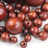 Atacado do Fabricante Contas Soltas de Sândalo Vermelho 6-20mm Contas para Pulseira Acessórios DIY Contas de Mogno Já Perfuradas