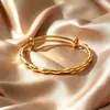 Estilo Chino Nuevo Transfronterizo No Descolorante Prosperidad Ascendente Arena Vietnamita Oro Latón Chapado en Oro Joyería Sección de Bambú Pulsera de Empuje y Tirón