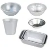 Herramientas de repostería molde de aluminio al por mayor, molde para pasteles de nieve, molde para pastel semiesférico de fútbol, molde para tazas de tartaletas de huevo