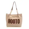 Bolso de Hombro Versátil con Letras de Moda Estilo K Ins Personalizado Bolso de Mano para Viajes Bolso Tote de Cadena de Moda para Mujer