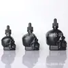 Botella de Aceite Esencial Transparente con Forma de Calavera de 30ml 60ml 120ml Botella de Vidrio Negra Mate con Gotero con Forma de Calavera de 30ml