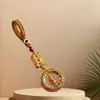 Pingente de Chaveiro para Carro com Pingente de Cabacinha e Mantra de Seis Caracteres, Estilo Unissex, Pequeno Presente Chaveiro de Fortuna e Prosperidade