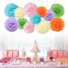 Atacado Conjunto Combinado de Bolas de Flores de Papel com 9 Peças Europeu e Americano Festa de Aniversário Casamento Decoração Bola de Flores de Papel Flor Puxada