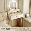 Tocador, Mesa de Maquillaje Pequeña para Dormitorio, Estilo Crema para Apartamentos Pequeños, Nuevo Modelo 2026, Mesa de Maquillaje Simple que Ahorra Espacio