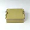 Caja Metálica Cuadrada Snack Galletas Chocolate Repostería Pastel de Piña Caja de Empaque con Cierre Té Verde Té Negro Lata de Té