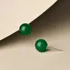 Aretes de Oro Morado Arena Dorada Ágata Natural Alto Contenido Aretes Simples de Luna de Fresa Cuarzo para Mujer Venta al por Mayor