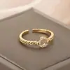 Anel Aberto de Luxo com Banho de Ouro 18K Totalmente Cravejado de Diamantes, Anel de Zircônia, Anel Feminino da Moda e de Alto Padrão, Venda Quente Transfronteiriça