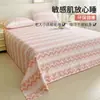 100% Algodón Puro Algodón Grueso Sábana Individual, Funda de Edredón Individual para Primavera/Verano, Funda de Almohada, Cubre Cama Engrosado, Juego de Tres Piezas, Sábana Ajustable 4