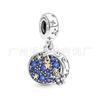 Pulseira Pandora Cobre Branco Banhada a Prata Prata de Lei S925 Contas de Cordão Acessórios DIY Pingente Disney Reino do Gelo e Neve