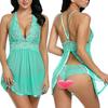 Comercio exterior pijama de encaje sin espalda falda de tirantes con abertura lateral estación independiente de celebridades de Internet europeas y americanas AliExpress lencería sexy sexy