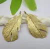 DIY joias acessórios novo puro cobre hardware joias criativas deixa pena de cobre pingente pingente pingente atacado