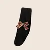 Nuevas medias de primavera y otoño color rocke patrón espiga de trigo estilo pastoral flores pequeñas lazo grande calcetines de bebé al por mayor