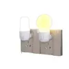 Luz nocturna LED, enchufable, luz suave para alimentar al bebé, mesita de noche, dormitorio, lámpara de pared para pasillo, diseño de linterna de silicona