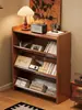 Estante de Livros em V para Casa Rack de Armazenamento Organizador de Mesa Prateleira de Chão Integrada Armário de Canto Montado na Parede para Sala de Estar Atrás da Porta