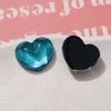 Céu estrelado glitter água ondulação côncavo e convexo pêssego coração amor jóias DIY buraco sapatos telefone móvel escudo resina remendo atacado