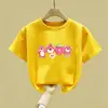 Camiseta de Manga Corta de Algodón Puro para Niñas Verano 2026 Nuevo Estilo Fresca y Linda Camisa de Media Manga de Verano para Niños Medianos y Grandes