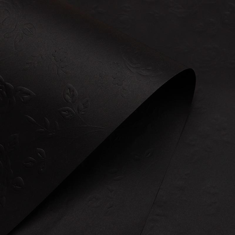 sku9_玫瑰花压纹纸【郁金黑】10张;58_58cm