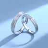 Anillo de pareja marca mes y año par 999 Plata Pura Pura Pura Pura anillo par diseño simple de nicho regalo de cumpleaños para novia