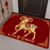 Felpudo de Nochevieja para el Año del Cordero, con un diseño festivo, adecuado para usar en la entrada, en el baño y como alfombrilla antideslizante para absorber agua. Disponible para venta al por mayor