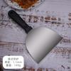 Venta al por mayor de fábrica pala semicircular grande con mango de madera pala de cocina de acero inoxidable pala teppanyaki pala para bistec pala para panqueques pala grande