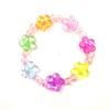 Imitação de Cristal Flor Pulseira Flor Frisada Elástica Dos Desenhos Animados Flor Borboleta Meninas Pulseira Menina Brinquedo